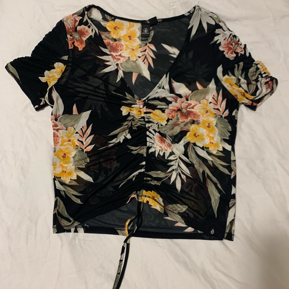 Volcom Mesh Floral Top
